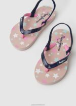 Navy Dorset Stars Beach Flip Flops Pepe Jeans L20F2F1352 Girl - Image 3