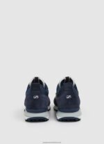 Navy Foster Man Combined Sneakers Pepe Jeans L20F2F1184 Men - Image 4