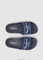 Navy Slider Logo Beach Flip Flops Pepe Jeans L20F2F1552 Boy - Image 2