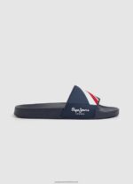 Navy Slider Texture Beach Flip Flops Pepe Jeans L20F2F1264 Men