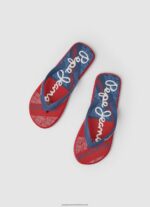 Navy Whale Flag Beach Flip Flops Pepe Jeans L20F2F1256 Men - Image 2
