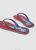Navy Whale Flag Beach Flip Flops Pepe Jeans L20F2F1256 Men - Image 4