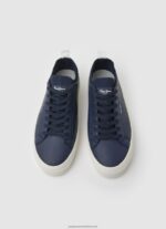 Navy Yogi Leather Sock Sneakers Pepe Jeans L20F2F1222 Men - Image 2