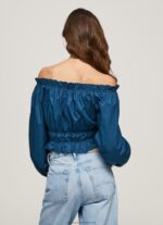 Ocean Cotton Poplin Cropped Fit Top Pepe Jeans L20F2F360 Women - Image 4