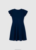 Ocean Crepe Dress With Crossed Neckline Pepe Jeans L20F2F1373 Girl - Image 2