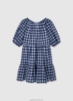 Ocean Crepe Dress With Crossed Neckline Pepe Jeans L20F2F1373 Girl - Image 3