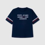 Ocean Logo Print Boxy Fit T-Shirt Pepe Jeans L20F2F1448 Girl