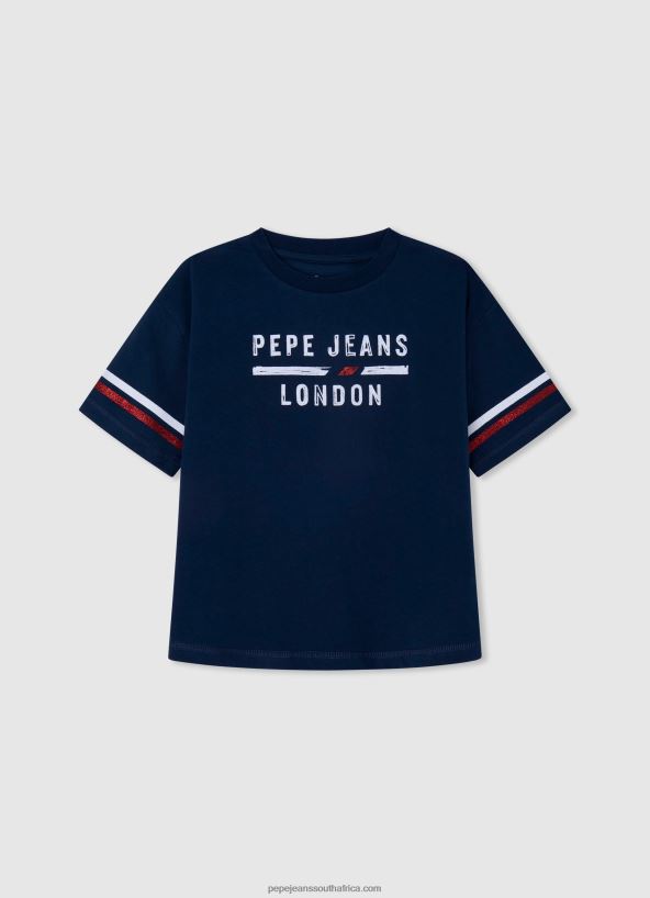 ocean_logo_print_boxy_fit_t_shirt_pepe_jeans_l20f2f1448_girl.jpg Ocean Logo Print Boxy Fit T-Shirt Pepe Jeans L20F2F1448 Girl - Image 1