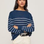 Ocean Striped Print Cotton Jersey Pepe Jeans L20F2F237 Women