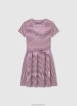 Ocean Striped Print Dress Pepe Jeans L20F2F1377 Girl