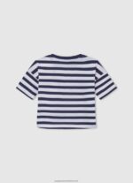 Ocean Striped Print T-Shirt Pepe Jeans L20F2F1467 Girl - Image 2