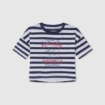 Ocean Striped Print T-Shirt Pepe Jeans L20F2F1467 Girl
