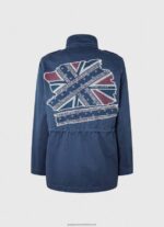Ocean Union Jack Print Cotton Parka Pepe Jeans L20F2F127 Women - Image 5