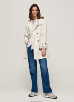 Off Lace Classic Twill Trench Coat Pepe Jeans L20F2F106 Women - Image 2