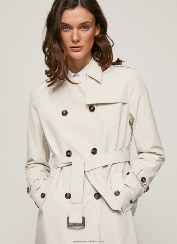 off_lace_classic_twill_trench_coat_pepe_jeans_l20f2f106_women.jpg Off Lace Classic Twill Trench Coat Pepe Jeans L20F2F106 Women - Image 1
