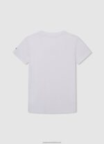 Off White Logo Print T-Shirt Pepe Jeans L20F2F1643 Boy - Image 2