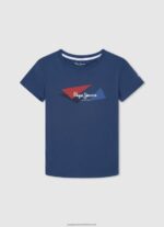 Off White Logo Print T-Shirt Pepe Jeans L20F2F1643 Boy - Image 5