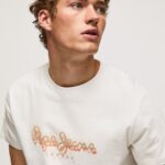 Off White Logo Print T-Shirt Pepe Jeans L20F2F992 Men