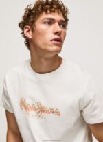 Off White Logo Print T-Shirt Pepe Jeans L20F2F992 Men