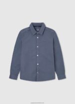 Off White Mapleton Shirt With Mao Collar Pepe Jeans L20F2F1671 Boy - Image 4