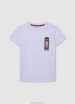 Off White Photo Print T-Shirt Pepe Jeans L20F2F1655 Boy - Image 3