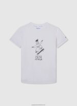 Off White Photo Print T-Shirt Pepe Jeans L20F2F1655 Boy - Image 4