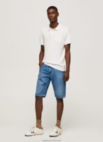 Off White Polo Shirt Cotton Linen Pepe Jeans L20F2F1089 Men - Image 2