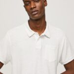 Off White Polo Shirt Cotton Linen Pepe Jeans L20F2F1089 Men