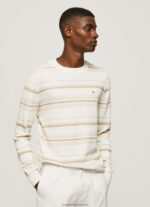 Off White Striped Print Cotton Jersey Pepe Jeans L20F2F866 Men - Image 2