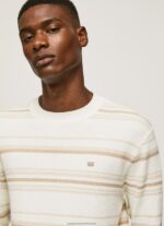 Off White Striped Print Cotton Jersey Pepe Jeans L20F2F866 Men - Image 4