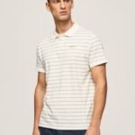 Off White Striped Print Polo Shirt Pepe Jeans L20F2F1092 Men