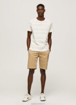 Off White Striped Print T-Shirt Pepe Jeans L20F2F994 Men - Image 2