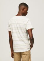 Off White Striped Print T-Shirt Pepe Jeans L20F2F994 Men - Image 4
