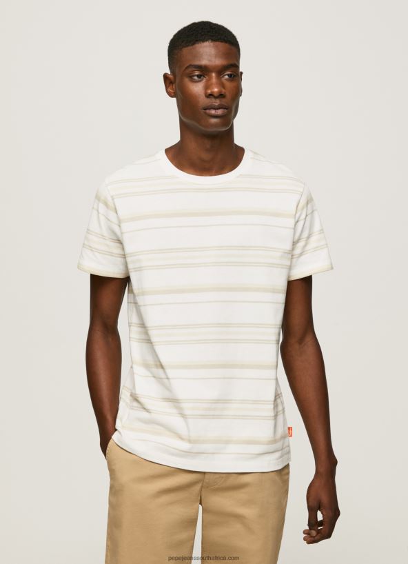 off_white_striped_print_t_shirt_pepe_jeans_l20f2f994_men.jpg Off White Striped Print T-Shirt Pepe Jeans L20F2F994 Men - Image 1