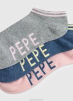 Pale Pink Sandi 3-Pack Socks Pepe Jeans L20F2F555 Women - Image 2