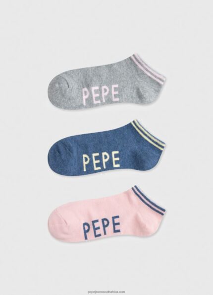 Pale Pink Sandi 3-Pack Socks Pepe Jeans L20F2F555 Women