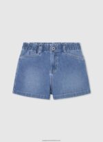 Peach Culotte Fit Denim Shorts Pepe Jeans L20F2F1510 Girl - Image 4