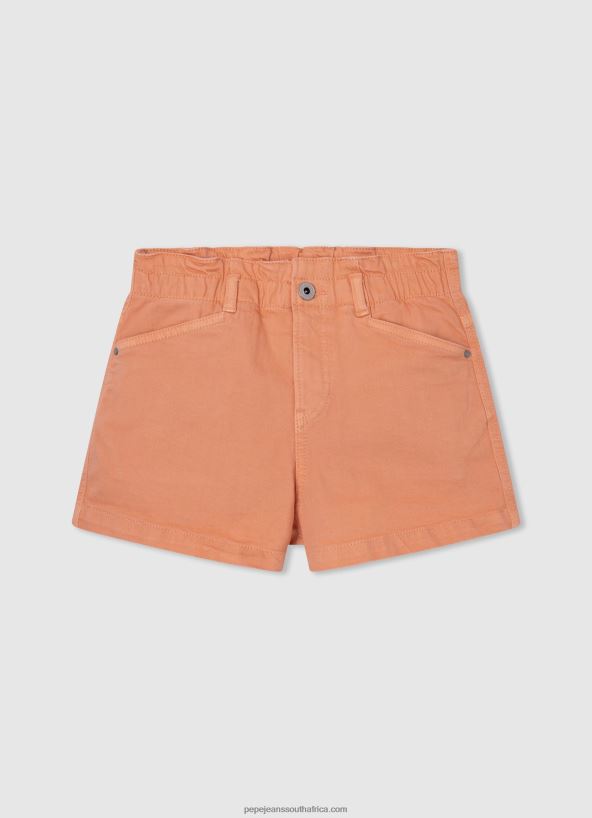 peach_culotte_fit_denim_shorts_pepe_jeans_l20f2f1510_girl.jpg Peach Culotte Fit Denim Shorts Pepe Jeans L20F2F1510 Girl - Image 1