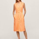 Peach Lapel Collar Dress Pepe Jeans L20F2F212 Women