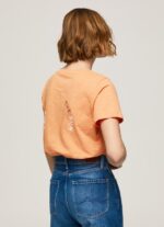 Peach Logo Print T-Shirt Pepe Jeans L20F2F394 Women - Image 4