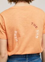 Peach Logo Print T-Shirt Pepe Jeans L20F2F394 Women - Image 5