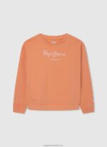 Peach Logo Printed Cotton Jumper Pepe Jeans L20F2F1405 Girl