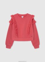 Peach Logo Printed Cotton Jumper Pepe Jeans L20F2F1405 Girl - Image 5