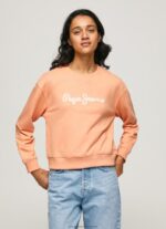 Peach Logo Printed Jumper Pepe Jeans L20F2F274 Women - Image 2