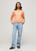 Peach Logo Printed Jumper Pepe Jeans L20F2F274 Women