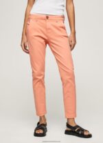 Peach Maura Regular Chino Trousers Pepe Jeans L20F2F308 Women - Image 2
