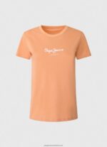 Peach Printed T-Shirt Pepe Jeans L20F2F455 Women - Image 5