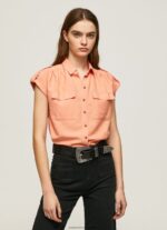 Peach Short Sleeved Utility Shirt Pepe Jeans L20F2F340 Women - Image 2