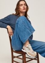 Pearl Silver Lucky Print Combined Sneakers Pepe Jeans L20F2F574 Women