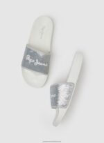 Pearl Silver Slider Sweet Beach Flip Flops Pepe Jeans L20F2F694 Women - Image 2